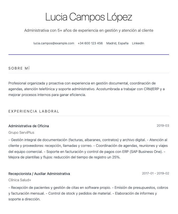 Plantilla Moderno minimal