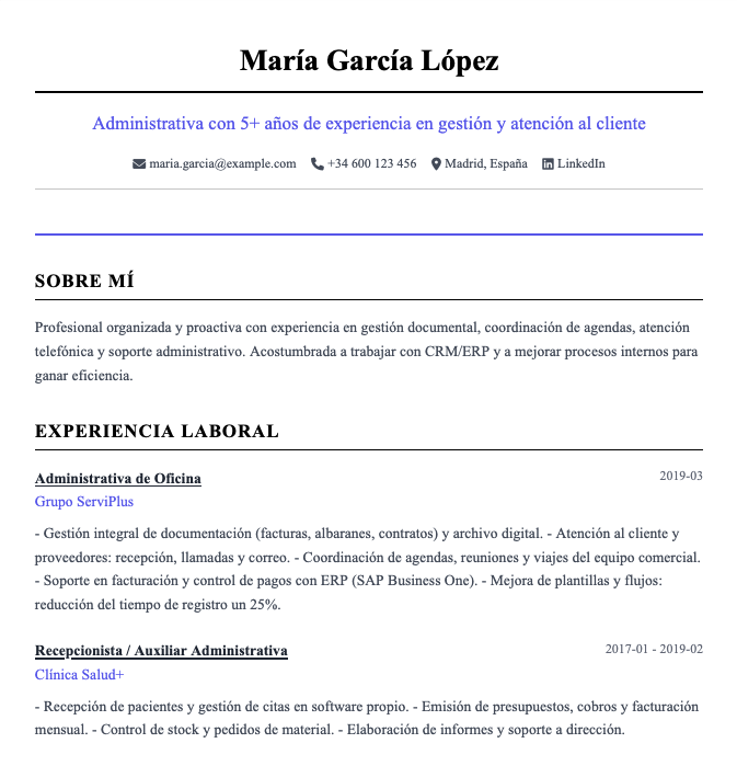 Plantilla Profesional